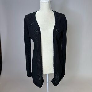 Athleta Black Open-Front Cardigan Sweater
